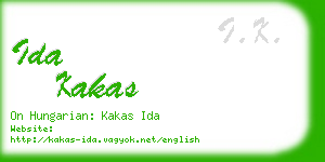 ida kakas business card